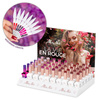 55-teiliges Set: 45 MollyNails The Trend Edit Hybridlacke (Hema/Di-Hema-frei), je 8 g + 5 S.O.S. Fiber Angel Pink-Grundierungen, je 10 g, 45 Muster-Stäbchen, Ausstellungsständer