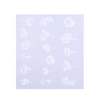 Autocollants bijoux 5D, fleurs acryliques bombées, ZD3075, blancs