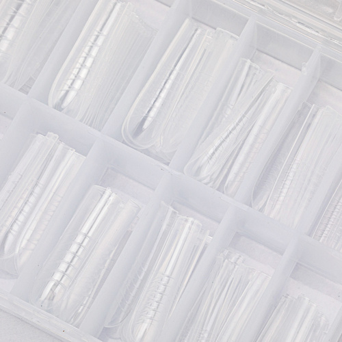Matrices doubles pour la pose d'ongles artificiels, quadrillées, 7 tailles, 110 pièces