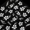 Thin, self-adhesive flower nail stickers SWA20, white