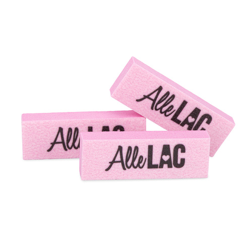 Mini lucidatrice bifacciale Buffer 100/180 AlleLac rosa, 15 pezzi