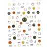 Adhesivos finos para uñas con emojis, n.º 1024
