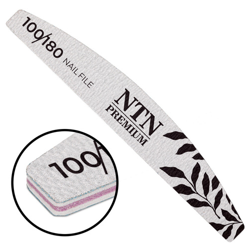 Пилка для нігтів «човник» Zebra 100/188 NTN Premium, набір із 10 шт.