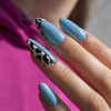5+1gratis Lakier hybrydowy Molly Nails Blue Sky Baby Blue HEMA/Di-HEMA Free 8g Nr 110