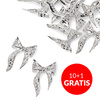 10+1 gratis Decorazioni per unghie a forma di fiocco 3D Molly Nails n. 1, 10 pezzi