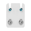 Studex Plus Aquamarine Earrings in Solid Silver Settings (r)