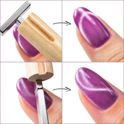 Magnes magnetyzer do kociego oka cat eye 3w1 MollyNails brązowy