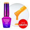 5 + 1 gratis. Esmalte de color sin necesidad de limpiar la uña. Esmalte «no wipe» Crystal Glass de Molly Nails, color naranja, sin HEMA ni Di-HEMA, 10 g.