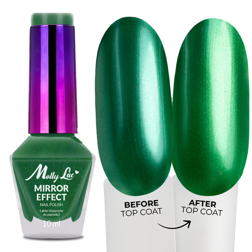 MollyLac Classic Nail Polish, Mirror Effect (Mirror/Metallic), No. 01, 10 ml