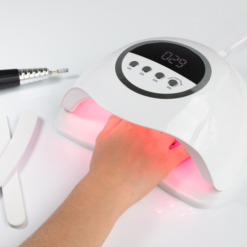 240 pièces Lampe à ongles UV/LED 258 W « No Name » pour vernis hybrides, gels et acrylogels, blanche, X20, câble de 3 m de long