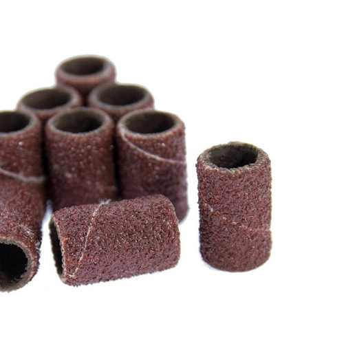 Maniküre- und Pediküre-Kappen, Schleifhülsen, Zylinder 6 mm, Körnung 120, braun, 1000 Stück
