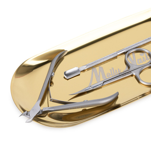 Molly Nails metal tool tray, gold