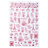 Thin, Self-Adhesive Valentine's Day Nail Stickers R401, Red