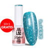 10 + 1 gratis. Esmalte híbrido LED/UV Gel Polish Blues Flash Glitter Blue AlleLac sin HEMA ni Di-HEMA, 6 g