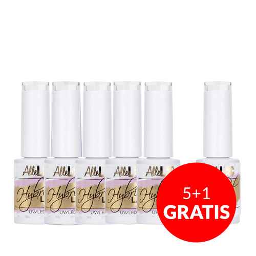 5+1gratis Lakier hybrydowy AlleLac Shine Like a Bride 5g Nr 120