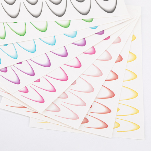 Wassertransfer-Aufkleber für Nägel mit Farbverlauf / French / Ombré / Französische Smile-Linie – 8er-Set STZ40-STZ47
