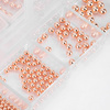 Kasetka z ozdobami bulion Molly Nails różowe złoto rose gold 1000 sztuk