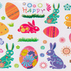 Lámina de transferencia de Pascua, 100 cm, n.º 4