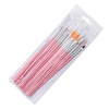 Set di pennelli per decorazioni in gel, rosa, 15 pezzi