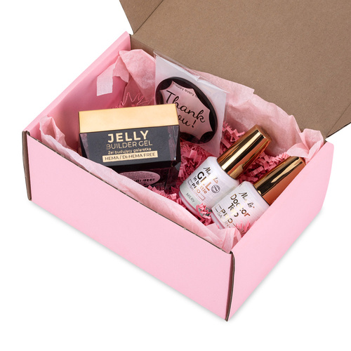 Molly Nails PRO MATCH SYSTEM 2+1 Milky: 2 geles de construcción + Doctor Top 15 g