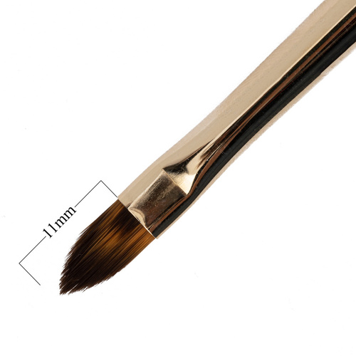 Pennellino per gel Gelix, nero, ovale, lunghezza setole 11 mm, Laskovska Brushes