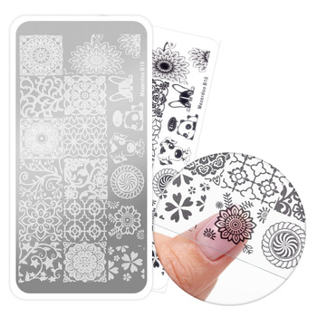 Placa para sellos con motivos Mezerdoo B10 MollyNails