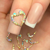 3D-Herz-Nageldekorationen von Molly Nails 3D A/B Diamond, 10 Stück