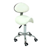 Taboret kosmetyczny z oparciem Optima CO biały CN00566
