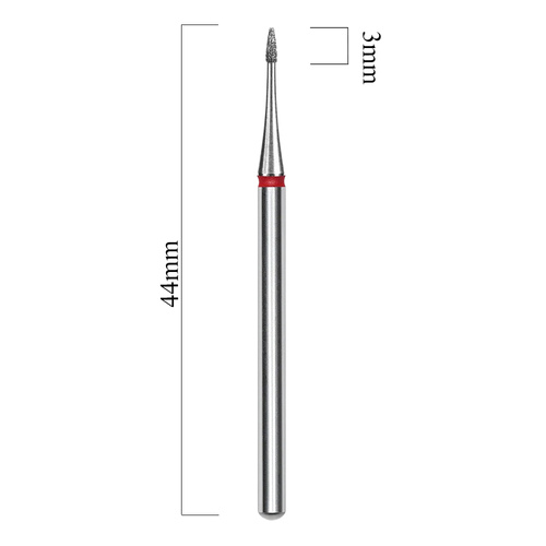 Fraise diamantée « flamme » mini rouge Staleks Expert 1/3 mm