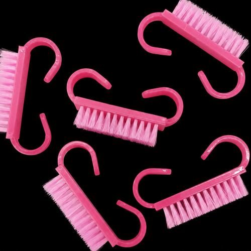 Szczoteczka do manicure i pyłu mała różowa 100szt
