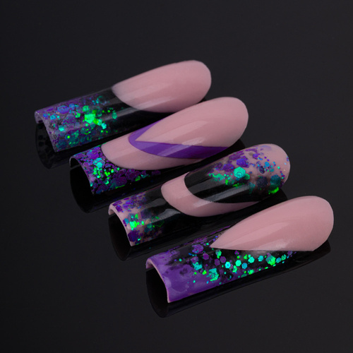 Set combinado de moldes de silicona de doble forma para manicura francesa, 12 unidades