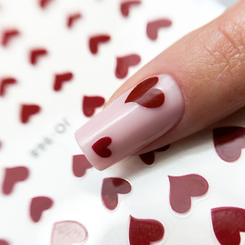 JO-968 Thin Self-Adhesive Heart-Shaped Nail Stickers