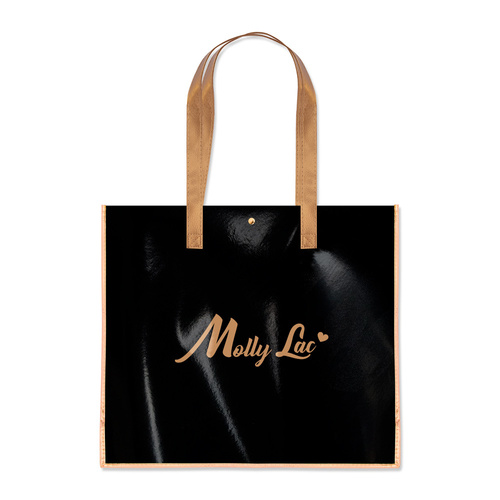 Black and gold XL MollyLac lunch bag