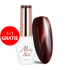 5+1 gratis Smalto ibrido LED/UV Gel Polish Reds Cat Eye Red n. 237 MollyNails senza HEMA/Di-HEMA 8 g