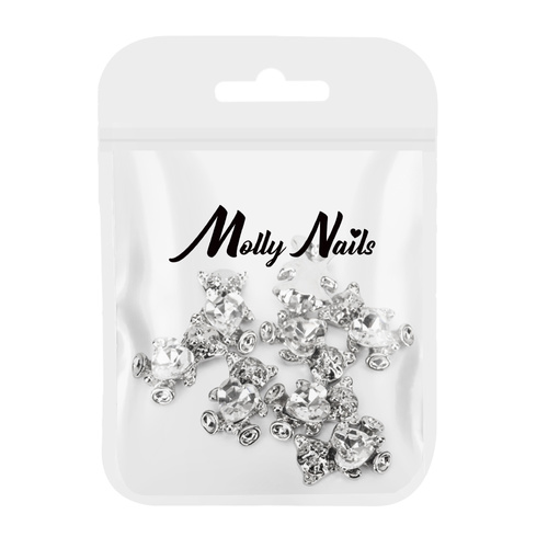 Ozdoby do paznokci misie 3D Molly Nails Nr 1 10 szt