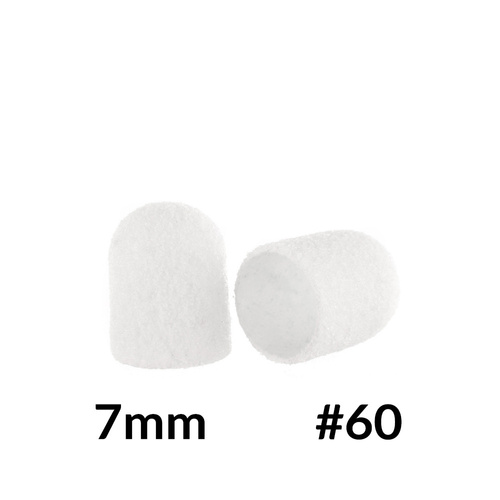 Kapturki do pedicure 7 mm gradacja 60 10 szt Fabric Podo AlleMed Biały White