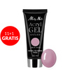 11 + 1 gratuit : Gel acrylique Polygel, gel de construction pour extension, AcrylGel Molly Nails, sans HEMA/Di-HEMA, Bean Paste, 30 ml