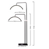 Lampa kosmetyczna LED łuk 36W podłogowa bezcieniowa Moon Light czarna DZM 7X