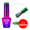 5+1 gratis: Farbiges Topcoat ohne Abwischen – Crystal Glass Molly Nails Green (HEMA/Di-HEMA-frei) 10 g