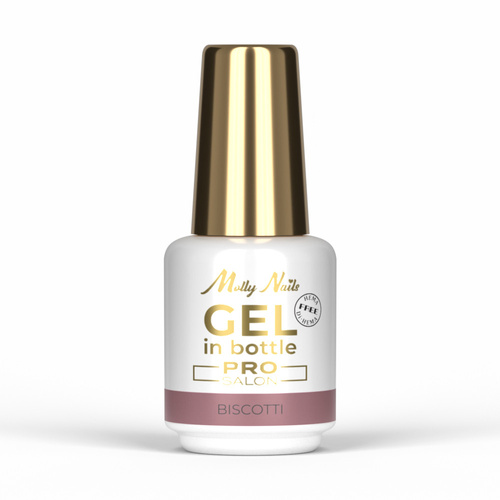 10+1gratis Żel budujący w butelce z pędzelkiem Gel in Bottle Molly Nails Pro Salon Biscotti HEMA/Di-HEMA Free 15g