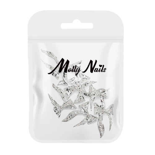 Ozdoby do paznokci kokardki 3D Molly Nails Nr 1 10 szt