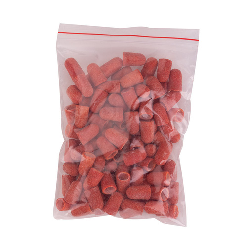 Pedicure caps 7 mm, 180 grit, 100 pcs Fabric Podo AlleMed Orange