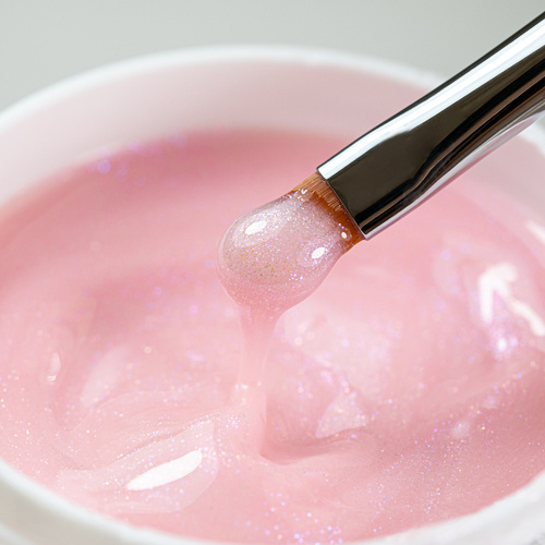 10+1gratis Żel budujący gęsty AlleLac Max Smart Builder Gel Control Glitter Ice Pink 45g