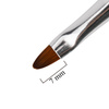 Pinceau à gel noir irisé, ovale, NTN Premium, taille 4