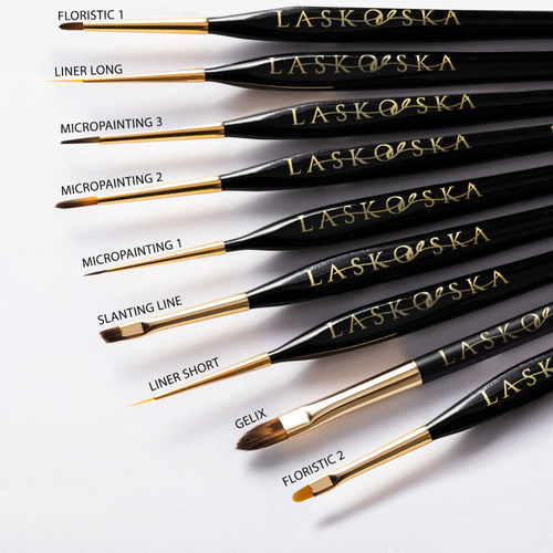 Pędzelek do zdobień Floristic 1 czarny długość włosa 7mm Laskovska Brushes