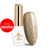 5+1 безкоштовно Гібридний лак Molly Nails Queens Of Life Rich Gold без HEMA/Di-HEMA, 8 г, № 38