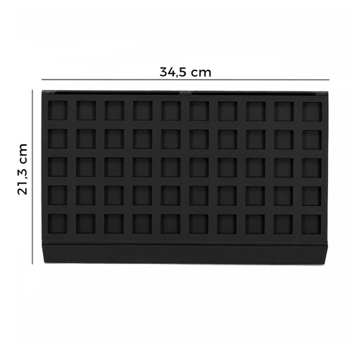 Стелаж на 50 гібридних лаків MollyNails, чорний — порожній