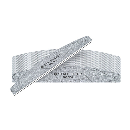 Lima minerale per unghie a forma di barchetta e mezzaluna 100/180 Staleks SMART 40, 25 pezzi