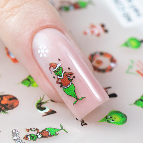 Naklejki do paznokci cienkie samoprzylepne świąteczne Molly Nails MS-C263