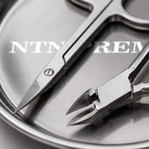 Metalowa tacka na narzędzia NTN Premium okrągła srebrna